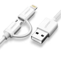 UGREEN 1M USB ra Micro USB  Mini USB Data cable cáp US178-20876 - Hàng Chính Hãng
