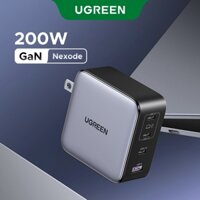 Ugreen 200W GaN Sạc 4 Cổng Du Lịch 140W PD3.1 Sạc Nhanh Cho Laptop Máy Tính Bảng MacBook Air / Pro iPhone 16 Pro Max Samsung S25 Ultra