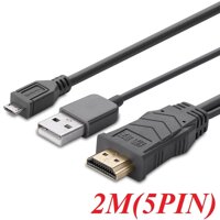 Ugreen 20133 2M CáP Mhl Micro 5Pin To Hdmi Cable Đen MH101 10020133