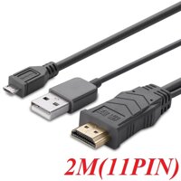 Ugreen 20139 2M CáP Mhl Micro 11Pin To Hdmi Cable Đen MH102 10020139