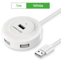 Ugreen 20270 1m 4 ports usb 2.0 hub with micro usb power port màu trắng cr106 10020270