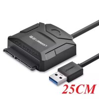 Ugreen 20611 cáp usb 3.0 to sata dùng cho hdd ssd 2.5" 3.5 inch có nguồn phụ CR108 10020611