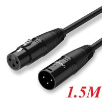 Ugreen 20709 Cannon Male To Female Microphone Extension Audio Cable Đen 1.5M Av130 10020709