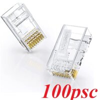 Ugreen 20800 100psc đầu xuyên thấu Cat6 Unshielded Plug 3U Modular rj45 jack NW171 10020800
