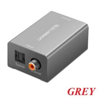 Ugreen 20978 Grey Digital Optical Toslink Coaxial to Analog Audio Converter With 3.5mm Jack Adapter 20978 10020978