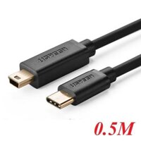 Ugreen 30184 0.5M màu Đen Cáp TypeC (3.1) sang Mini USB US153
