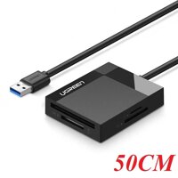 Ugreen 30229 0.5M Black USB 3.0 Card Reader SD Micro SD TF CF MS Compact Flash CR125 10030229