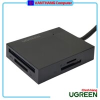 Ugreen 30229 - Đầu đọc thẻ Hỗ trợ chuẩn thẻ SD/TF/CF/MS, Cáp dài 0.5m - Hàng chính hãng