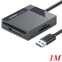 Ugreen 30335 1M Grey USB 3.0 Card Reader SD Micro SD TF CF MS Compact Flash CR125 10030335