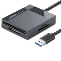 Ugreen 30335 1M Màu Xám Đầu đọc thẻ USB 3.0 hỗ trợ thẻ TFSDCFMS CR125  Hàng chính Hãng