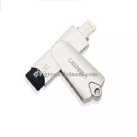 Ugreen 30699 Màu Xám Đầu đọc thẻ nhớ MicroSD Cho Iphone + iPad tốc độ cao US226 20030699