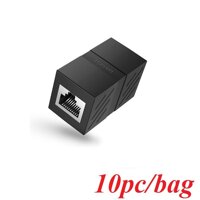 Ugreen 30718 10pcs black RJ45 Network Keystone Jack In-Line Coupler Female to Female NW114 10030718