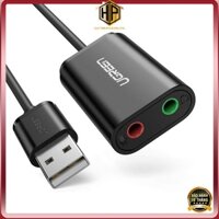 UGREEN 30724 - Cáp USB ra âm thanh chuẩn 3.5mm hỗ trợ Mic và tai nghe chính hãng