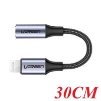 Ugreen 30756 10CM Lightning Male to 3.5mm Female Cable Gray US211 10030756