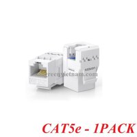 Ugreen 30898 180 độ Màu Trắng Đầu nối mạng RJ45 Cat5e UTP NW185 20030898