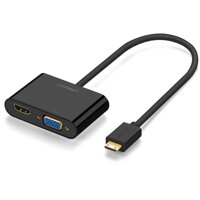 Ugreen 40385 Mini Hdmi To Vga + Hdmi Converter Đen Mm136 10040385