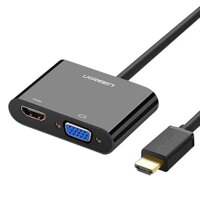 Ugreen 40744 Hdmi To Vga + Hdmi Converter Đen Cm101 10040744