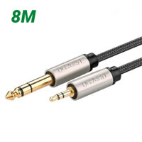 Ugreen 40807 8M màu Đen Cáp âm thanh 3.5mm sang 6.5mm cao cấp AV127