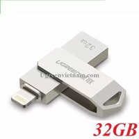 Ugreen 50103 Màu Xám USB 3.O 32G Chuyển Dữ Liệu Cho Iphone Ipad có Chip MFI US232 20050103