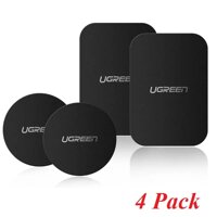 Ugreen 50416 Black Metal Plate for Magnet Cell Phone Holder. Sticky Adhesive Replacement for Magnetic Car Mount and Phone Case LP123 10050416