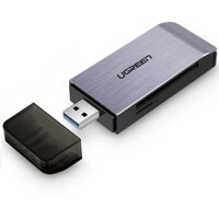 Ugreen 50540 Gray USB 3.0 TO SD TF CF MS MEMORY CARD READER SUPPORT SIMULTANEOUS READ CM180 10050540