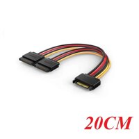 Ugreen 50719 20cm sata 15p male to 2 female power cable US283 10050719