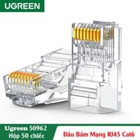 Ugreen 50962, Đầu bấm mạng Cat6 mạ vàng 50c/hộp Cao Cấp