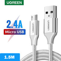 Ugreen 60152 Cáp UGREEN USB 2.0 A to Micro USB Dây nhôm mạ niken 1.5m (Trắng)