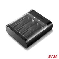 Ugreen 60406 AAA 2A 4 Slots NI-MH Battery Charger 5V 1.5A Black Micro USB Cable Included CP617 10060406