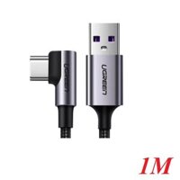 Ugreen 60730 1m cáp usb a thẳng ra type c vuông góc 90 độ 5a sạc siêu nhanh bọc nhôm chống nhiễu US302