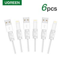 UGREEN 6PCS Cable Protector For iPhone Charger Protection Cable USB Cord Saver Bite USB Cable Chompers For iPhone Cable Protector