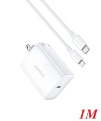 Ugreen 70293 20W bộ kit sạc nhanh PD và cáp USB type C ra Lightning MFI cho iPhone màu trắng CD137