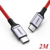 Ugreen 70296 2M red 60W USB type C Fast Charging Cable 2.0 Aluminum Shell Braided US294 10070296