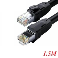 Ugreen 70328 1.5M Black Cat8 Ethernet Cable RJ 45 Network Cable S/FTP Lan Cable NW121 10070328