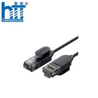 Ugreen 70654 5M cat6a 10Gbps 500MHz OD2.8mm Utp cáp mạng siêu mỏng thuần đồng màu đen NW122 20070654