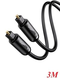 Ugreen 70893 3M cáp quang Toslink Optical đầu mạ vàng 24k âm thanh 7.1 màu đen AV122