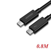 Ugreen 70951 0.8M 40Gbps Black USB type C to male USB C Cable 100W USB 3.1 Thunderbolt 3 Fast PD US341 10070951