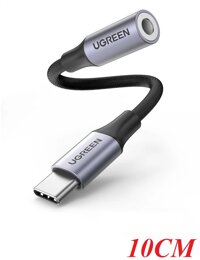 Ugreen 80154 10cm for samsung USB type C to 3.5mm Headphone audio Adapter AV161 10080154