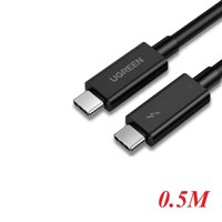 Ugreen 80324 0.5M 40Gbps Black USB type C to male USB C Cable 100W USB 3.1 Thunderbolt 3 Fast PD US341 10080324 10080324