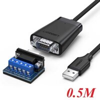 Ugreen 80434 0.5m USB to RS422/485 converter 9pin serial data cable Industrial-grade FT232 chip cm253