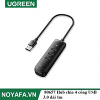 UGREEN 80657 Hub chia 4 cổng USB 3.0 dài 1m