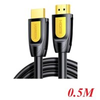Ugreen 80837 0.5m 4k60hz 2.0 Yellow Black HDMI Round Cable 50cm HD101