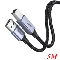 Ugreen 90560 5M Black USB-A to USB-B Male Printer Cable Alu Case Braided US369 10090560