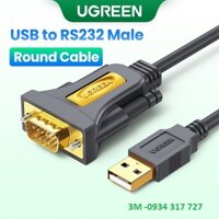 UGREEN Cáp chuyển đổi USB qua RS232 COM PDA DB9 9 chân có chipset PL2303 hàng chính hãng - 1M 20210