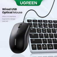 Ugreen Chuột Quang Có Dây USB 3.0 1200 DPI Dây Dài 1.5m Dành Cho Máy Tính / Mac / Linux / Laptop