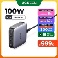 Ugreen Cốc Sạc Nhanh GaN 100W USB C PD 4 Cổng USB Type C Cho iPhone 15/14 Samsung