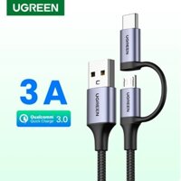 Ugreen Dây Cáp Sạc Nhanh Usb Type C 2 Trong 1 Cho Điện Thoại Samsung Galaxy