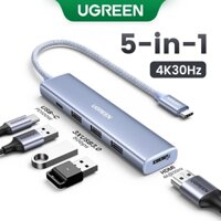 Ugreen USB C HUB Type C sang 4K 30Hz HDMI PD100W USB HUB USB 3.0 Adapter Dock đa chức năng cho iPad Pro, MacBook Pro Air, Xiaomi Air, DELL Insprion, Phụ kiện máy tính xách tay Lenovo