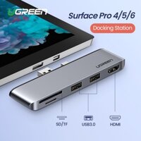 Ugreen usb hubs multi usb to usb3.0 port hdmi sd / tf docking station cho microsoft surface pro 4/5/6 splitter adapter hub