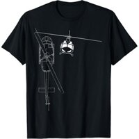 Uh-1 Huey Helicopter Line Art Tee Áo Sơ Mi Quà Tặng Áo Thun Unisex